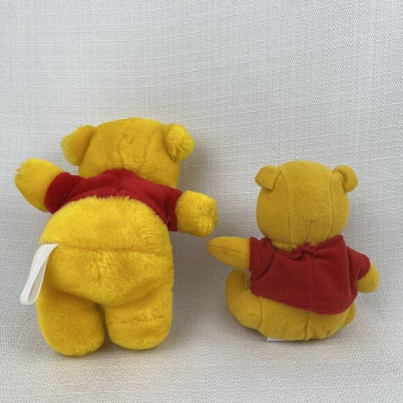 Vintage Sears & Disney Rattle Winnie the Pooh Plush Stuffed Animal Toy Lot Of 2 - Picture 5 of 11